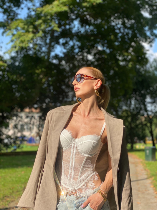 Bustier Amèlie bianco