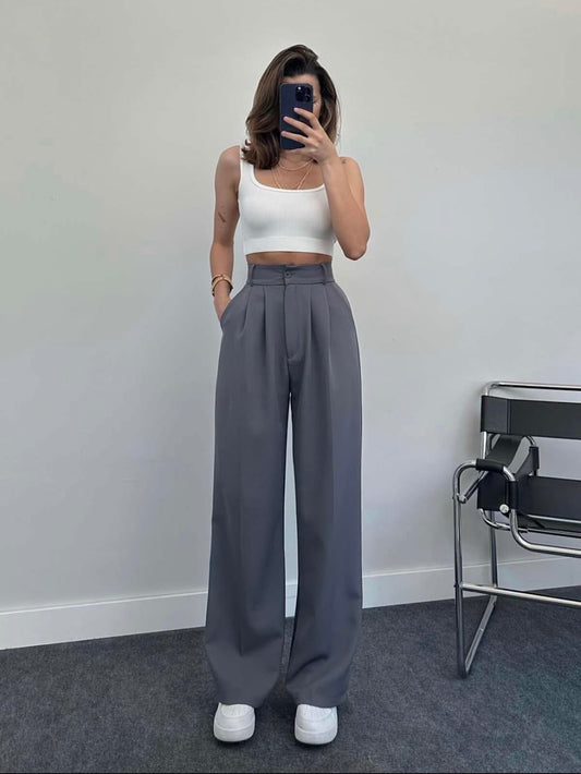 Grey palazzo pants