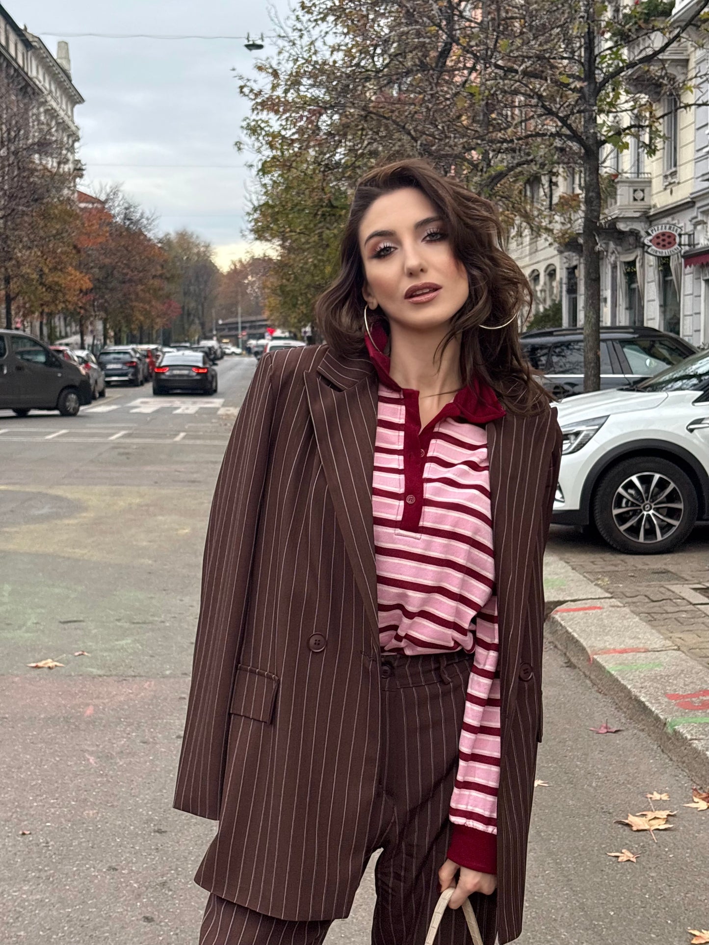 Tailleur Gessato CIOCCOLATO