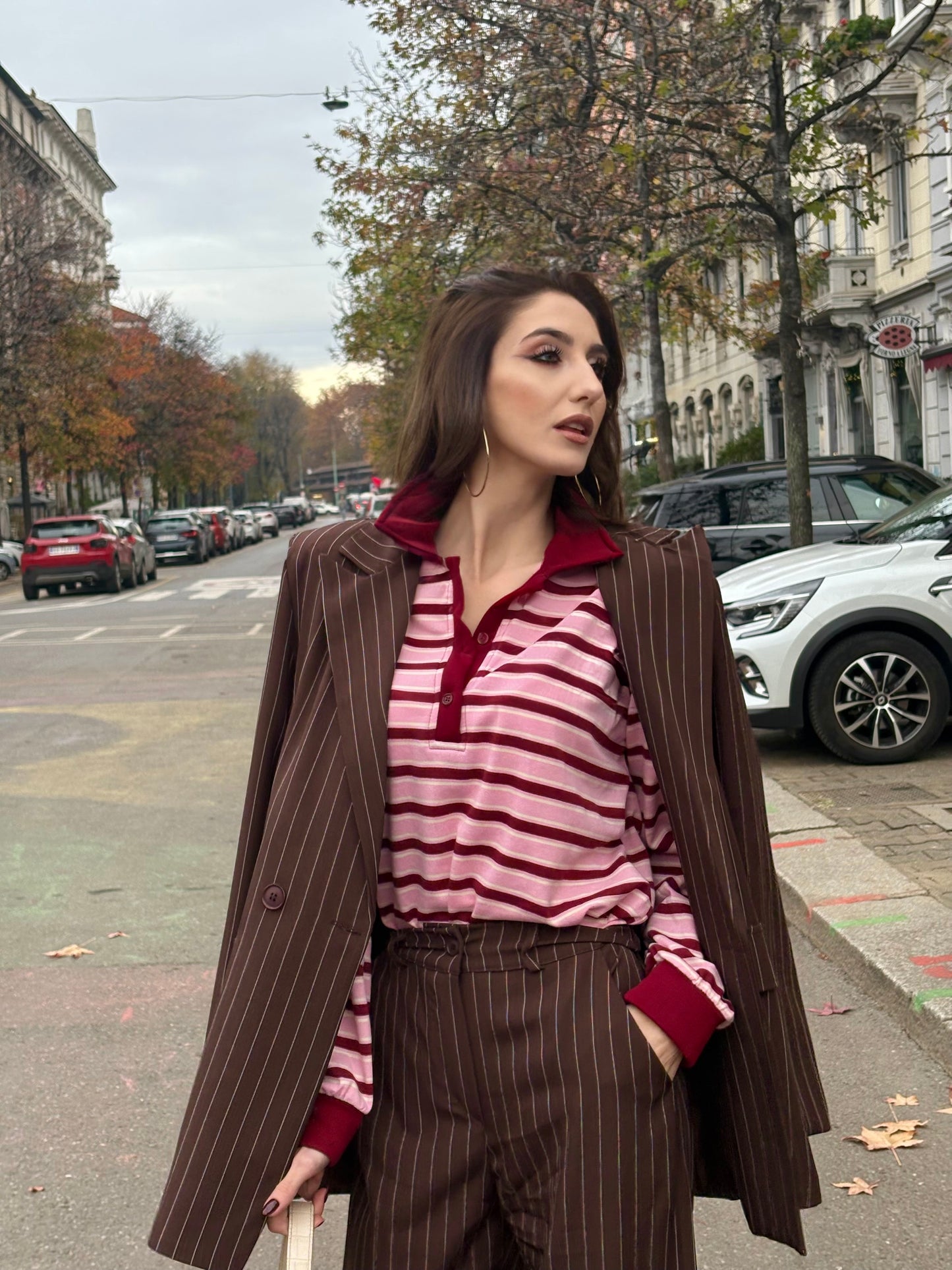 Tailleur Gessato CIOCCOLATO